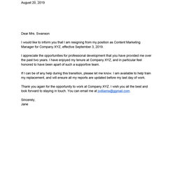Great How To Write Professional Resignation Letter With Samples Example Manager Polite Marketing Very Copy