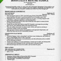 Capital Hospitality Resume Sample Writing Guide Genius Example Examples Desk Front Job Templates Samples