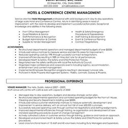 The Highest Standard Resume Templates Hospitality Objective Examples Good Hotel Template Manager Samples
