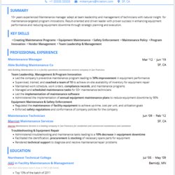 Eminent How To Write Maintenance Manager Resume Sample Included