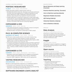 One Page Resume Template Free Of Powerful Example You Resumes Scientist Can Use