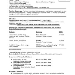 Marvelous Sample Resume Format For Students Resumes Student Show