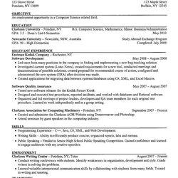 Outstanding Free Resume Templates Excel Formats Sample Template Examples Student Format Example Objective