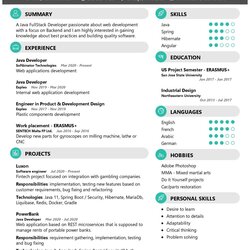 Excellent Resume For Programmer Java Developer Sample