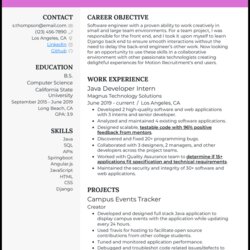 The Highest Quality Junior Java Developer Resume Example For Worded Images