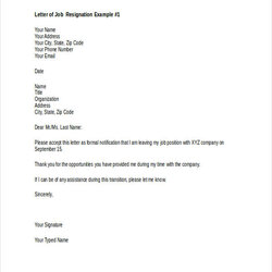 Swell Resignation Letter Examples In Ms Word Google Docs Job Letters Business New