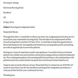 Spiffing Free Job Resignation Letter Templates In Ms Word Sample Nursing Nurse Rn Template Format Example