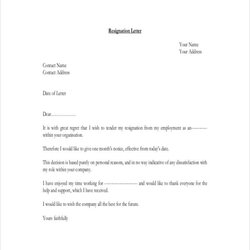 Cool Simple Resignation Letters Free Premium Templates Job Letter Format