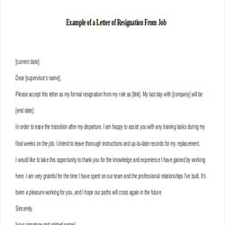 Superior Free Sample Letter Of Resignation Examples In Ms Word Example Job From