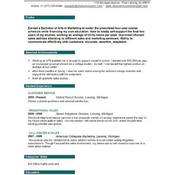 Very Good Marketing Student Resume Objective Williamson Ga Objectives Best Solutions Sample For College Of