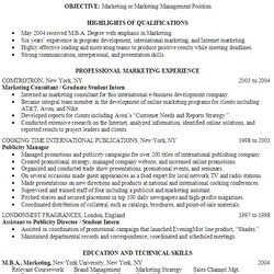 Superior Pin On Resume Templates And Reference Marketing Sample Objective Report Findings Examples Job