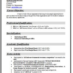 Resume Objective Examples Template