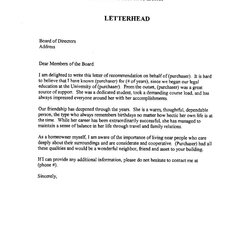 Terrific Professional Recommendation Letter This Is An Example Of Reference Cover Template Templates