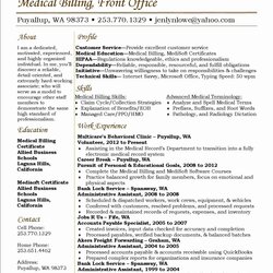 Smashing Medical Resume Examples Lovely Jennifer Lowe Billing Sample Dental Receptionist Coding Coder