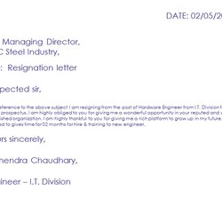 Magnificent Letter Of Resignation Template Word Free Download Excel Templates