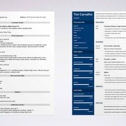 Superior College Resume Template For High School Students Application Sample Templates Pages Create