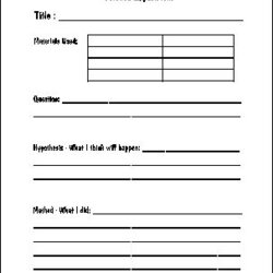 Very Good Sample Observation Essay Children Science Report Printable Forms Elementary Experiment Template