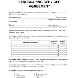 Champion Free Landscaping Contract Template Word Legal Templates Service Min