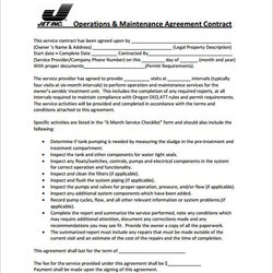 Fine Landscaping Contract Template Free Equipment Maintenance Download