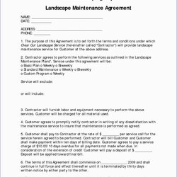 Brilliant Sample Landscaping Contract Landscape Maintenance Services Template Agreement Sign