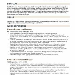 Splendid Human Resources Manager Resume Samples Chiropractic Assistant Hr Example Business Experience