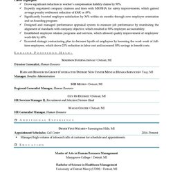 The Highest Standard Human Resources Manager Resume Example Best Templates Examples Page