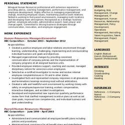 Supreme Human Resources Manager Resume Samples Build Template