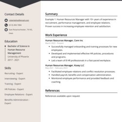 Legit Human Resources Manager Resume Example Free Guide
