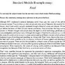 Swell Standard English Module Sample Essay Analysis Profile