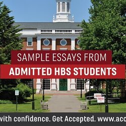 Admirable Sample Harvard Business School Application Essays Accepted From Admitted Students