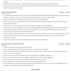Perfect Resume Example For Hr Manager Sample Ready To Use Responsibilities Assistant