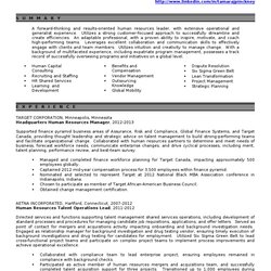 Great Hr Manager Resume Human Resource Management Employment