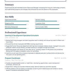 Hr Manager Resume Example With Content Sample
