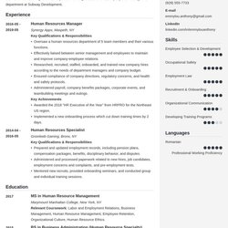 Cool Hr Manager Resume Example Template Cubic Management