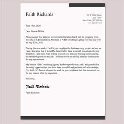 Tremendous Professional Resignation Letter Template Month Notice Free Download