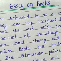 Write An Essay On Book Writing English