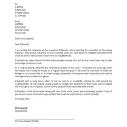 Superior Personal Job Reference Letter Templates At