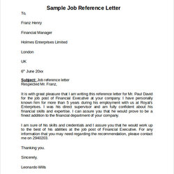 Splendid Free Job Reference Letter Templates In Sample Recommendation Template Writing Format Samples