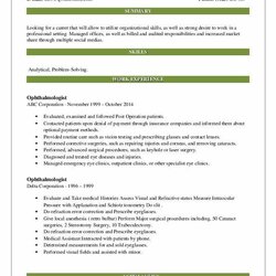 Cool Ophthalmologist Resume Samples