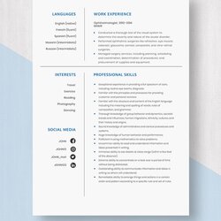 Exceptional Ophthalmologist Resume In Pages Word Download Template