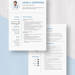Tremendous Ophthalmologist Resume In Pages Word Download Template