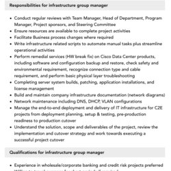 Capital Infrastructure Group Manager Job Description Velvet Jobs