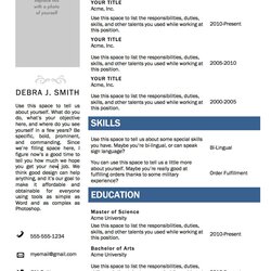 Sublime Free Microsoft Word Resume Template Intended For