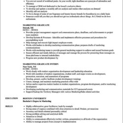 Terrific Job Resume Sample For Fresh Graduate Example Gallery