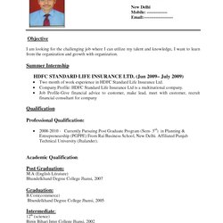 Cool Sample Resume For Job Resumes Format Template Standard Application Make Simple Vitae Curriculum Samples