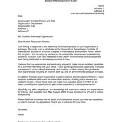 Superlative Internship Cover Letter In Word And Formats