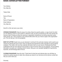 Perfect Free Sample Resume Cover Letter Formats In Ms Word Format Basic Templates