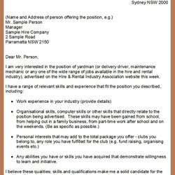 Exceptional Cover Letter Job Application Examples Writing