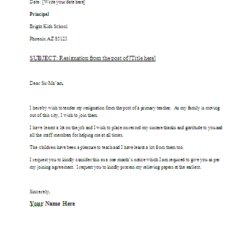 Resignation Letter Samples Word Formats Professional Recommendation Reason Example