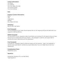 Brilliant Printable Letter Of Resignation Template In Ms Word Free Microsoft Download
